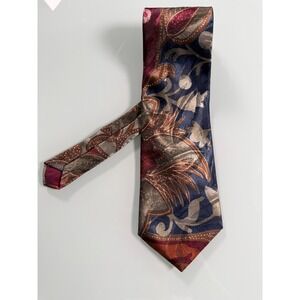 Pierre Balmain‎ Neck Tie Size Extra Long Paisley Floral Motif Woven Silk